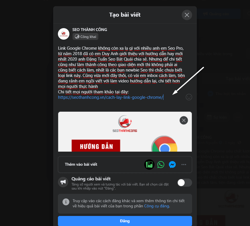 Đặt backlink miễn phí bằng Social Network