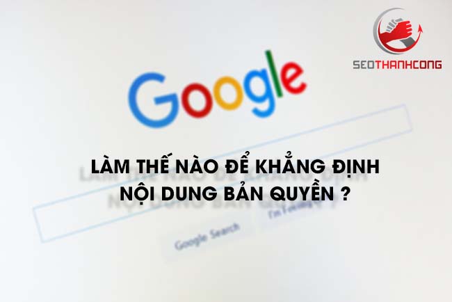 Khẳng định nội dung bản quyền trên website 