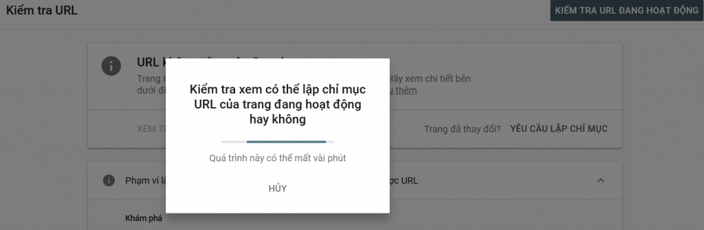 Kiểm tra website có lập chỉ mục được không