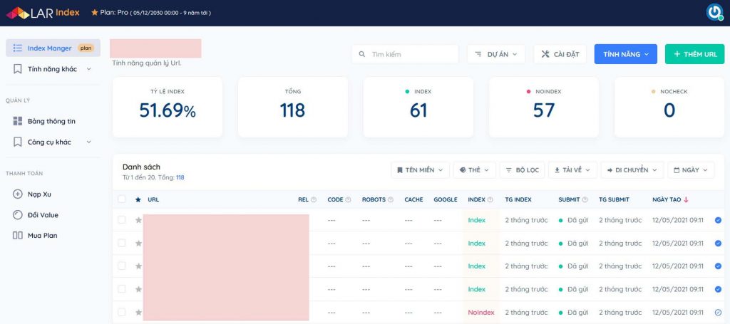 Submit tool Larindex – cách index backlink nhanh nhất