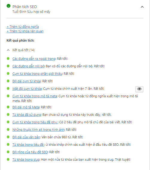 Tiện ích kiểm tra bài viết chuẩn SEO online