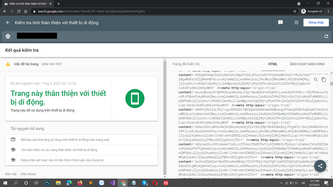 Website thân thiện với thiết bị di động