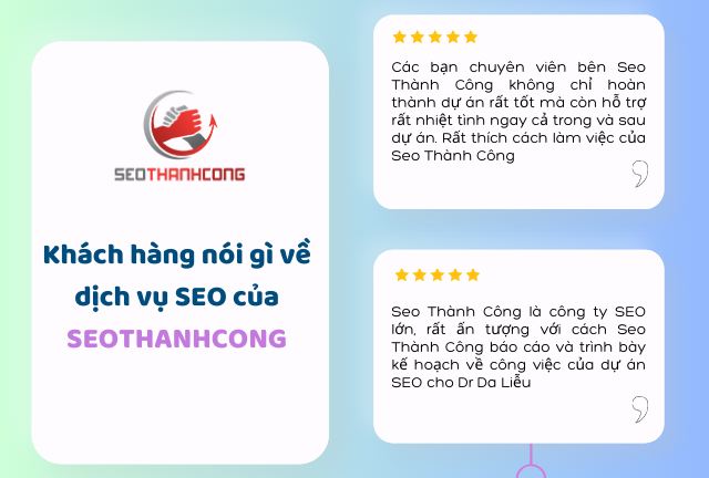 Khách hàng đánh giá tốt về dịch vụ SEO tại STC