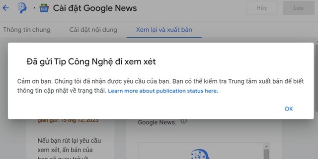 Các bước đăng ký Google News